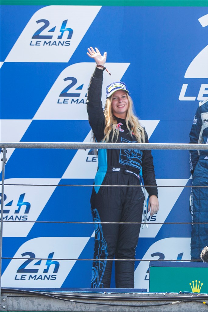 Christina Nielsen kom på podiet på Le Mans.